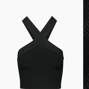 Babaton Sculpt Knit Criss Cross Cropped Tank